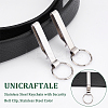 Unicraftale 10Pcs Stainless Steel Keychain with Security Belt Clip STAS-UN0046-49-5