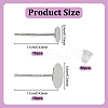 925 Sterling Silver Round Flat Pad Stud Earring Findings STER-GO0001-47-2