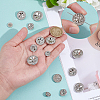 15Pcs 5 Styles 1-Hole Alloy Shank Buttons BUTT-NB0002-10P-3