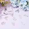 12Pcs 6 Styles 201 Stainless Steel Connector Charms STAS-UN0039-82-3