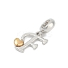 Brass European Dangle Charms KK-Z097-01F-GP-2