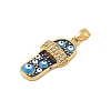 Brass Micro Pave Cubic Zirconia Pendants KK-R100-10G-01-2