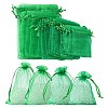 30Pcs 4 Styles Rectangle Organza Bags Jewellery Storage Pouches Wedding Favour Party Mesh Drawstring Gift OP-FS0001-01D-4