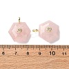 Natural Rose Quartz Pendants G-P588-02G-06-3
