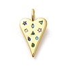Rack Plating Brass Micro Pave Cubic Zirconia Pendants KK-M296-06G-1