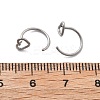 304 Stainless Steel Heart Hoop Nose Rings AJEW-A062-06P-5