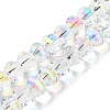 Transparent Electroplate Glass Beads Strands GLAA-Q099-C01-14-1-1