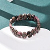 Natural Rhodonite Faceted Beaded Stretch Bracelets for Women BJEW-K251-07H-2