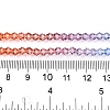 Gradient Color Baking Paint Glass Bead Strands DGLA-A039-T6mm-A015-5