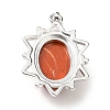 Natural Red Jasper Pendants G-B033-03P-20-3