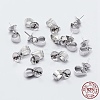 925 Sterling Silver Cup Pearl Bail Pin Pendants STER-F036-07S-6mm-3