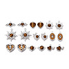 18Pcs 9 Styles Alloy Resin Pendants PALLOY-N185-01P-1