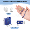 1 Strand Square Natural Lapis Lazuli Beads Strands G-NB0005-59-2