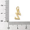 Brass Pave Clear Cubic Zirconia Charms KK-A273-01G-Z-3
