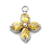 304 Stainless Steel Micro Pave Cubic Zirconia Pendants LS-STAS-U042-06P-04-1