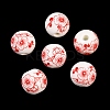 Handmade Printed Porcelain Beads X-PORC-Q202-12mm-1-2