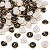 92Pcs 4 Styles Initial Letter A~Z Alphabet Enamel Charms ENAM-TA0003-50-3