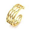 Real 18K Gold Plated Stainless Steel Cuff Earrings LS-EJEW-D072-01A-G-2