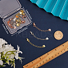 12Pcs 3 Colors Long-Lasting Plated Brass Curb Chain Extender KK-CN0003-14-3
