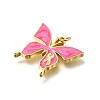 October Breast Cancer Pink Awareness Ribbon Brass Enamel Pendants LS-KK-S517-04B-G-2