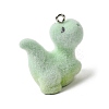 Flocking Opaque Resin Pendants RESI-G123-01H-2