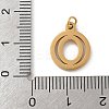 304 Stainless Steel Charms
with Jump Ring STAS-R001-02G-O-3