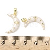 Brass Micro Pave Cubic Zirconia with Enamel Pendants KK-Z134-13G-01-3