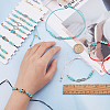 12Pcs 6 Styles Dyed Synthetic Turquoise Braided Bead Bracelets Set with Heart and Evil Eye BJEW-WH0020-02-3