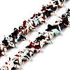 Spray Painted Synthetic Turquoise Beads Strands UNKW-T001-11G-4