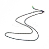 Ion Plating(IP) 304 Stainless Steel Curb Chain Necklace for Men Women NJEW-K245-015E-1