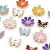 120Pcs 12 Styles Alloy Enamel Pendants ENAM-LS0001-23LG-4