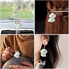 4Styles 4Pcs Flocking Resin Cute Puppy Pendants RESI-YW0003-43A-6