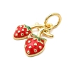 Brass Enamel Charms KK-P303-06C-G-2