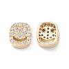 Brass Micro Pave Cubic Zirconia Beads KK-M241-01I-1