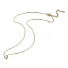 304 Stainless Steel Crystal Cubic Zirconia Heart Pendant Necklaces for Women NJEW-Z064-03G-4