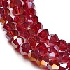 Transparent Electroplate Glass Beads Strands EGLA-A039-T3mm-B27-3