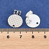 304 Stainless Steel Ear Stud Findings STAS-O119-16C-S-3