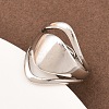 US Size 7 304 Stainless Steel Cuff Rings LS-RJEW-D336-04P-4