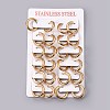 Ion Plating(IP) 304 Stainless Steel Huggie Hoop Earrings X-EJEW-O087-06B-3