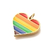 Pride 304 Stainless Steel Enamel Pendants STAS-B079-01G-03-2