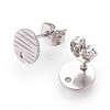 Non-Tarnish 304 Stainless Steel Ear Stud Findings X-STAS-O119-17A-P-1