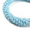 Crochet Glass Beads Braided Stretch Bracelet BJEW-K232-01G-2