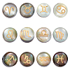 12Pcs 12 Styles Natural Black Lip Shell Gold Enamel Beads SSHEL-BC0001-32-1