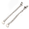 Tarnish Resistant 304 Stainless Steel Curb Chain Extender X-STAS-G310-06P-1