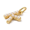 Rack Plating Brass with ABS Plastic Imitation Pearl Charms KK-B092-30K-G-2