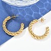 304 Stainless Steel Half Hoop Earrings X-EJEW-F257-10G-2