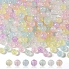 Rainbow Iridescent Plating Acrylic Beads MACR-YW0002-19B-1