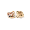 Brass Micro Pave Cubic Zirconia Pendants KK-K407-31G-02-2
