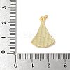 Brass Pave Natural White Shell Pendants KK-S522-05A-G-3