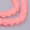 Baking Paint Transparent Glass Bead Strands GLAA-S031-6mm-28-1